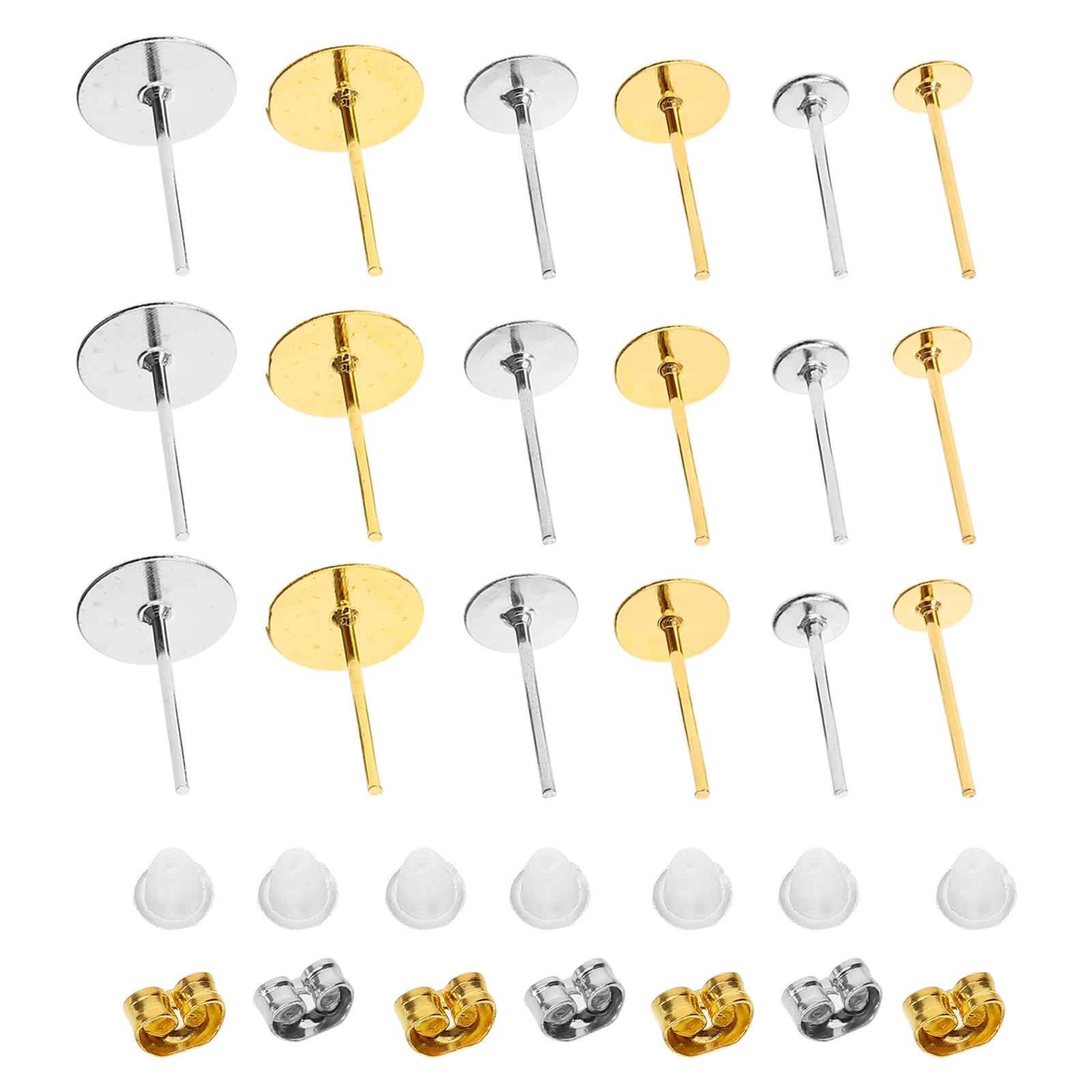 DIY Earring Bezel Posts Flat Pad Stud Base Blanks Metal Jewelry Supplies Lightweight Durable Silicon Rubber Backs Ear
DIY Earring Bezel Posts Flat Pad Stud Base Blanks Metal Jewelry Supplies Lightweight Durable Silicon Rubber Backs Ear