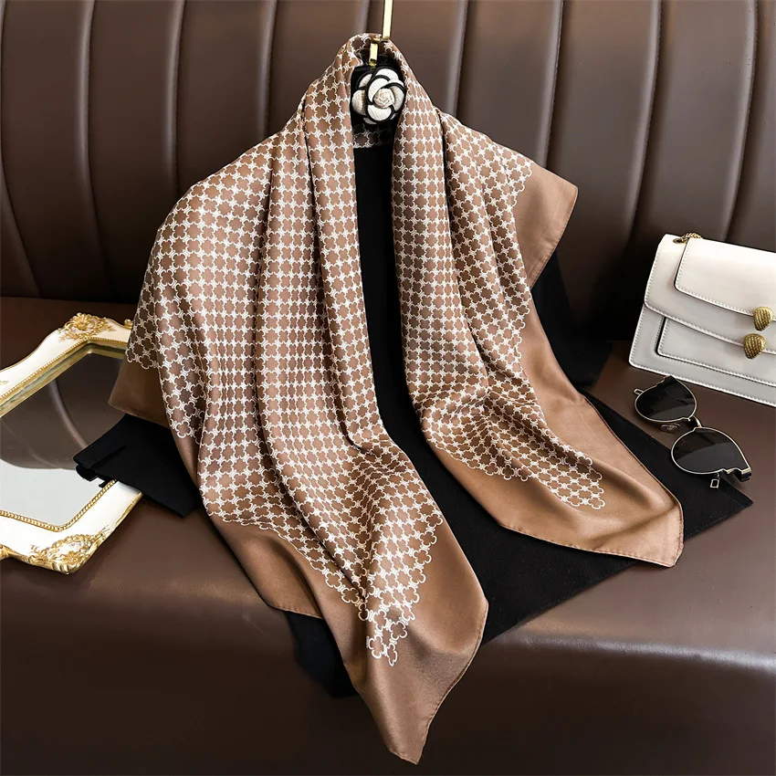 Sunscreen shawl solid color essential headscarf twill square scarf 90cm scarf versatile fashion silk scarf.
Sunscreen shawl solid color essential headscarf twill square scarf 90cm scarf versatile fashion silk scarf.