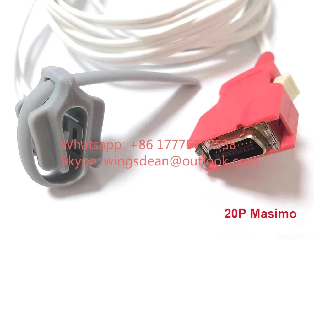 Reusable Spo2 Sensor One-piece 20P SpO2 Sensor Cable Compatible for Masimo Rad-5 / 6 / 7 / 8 BLT Q3, Neonate Wrap, 3m
Reusable Spo2 Sensor One-piece 20P SpO2 Sensor Cable Compatible for Masimo Rad-5 / 6 / 7 / 8 BLT Q3, Neonate Wrap, 3m