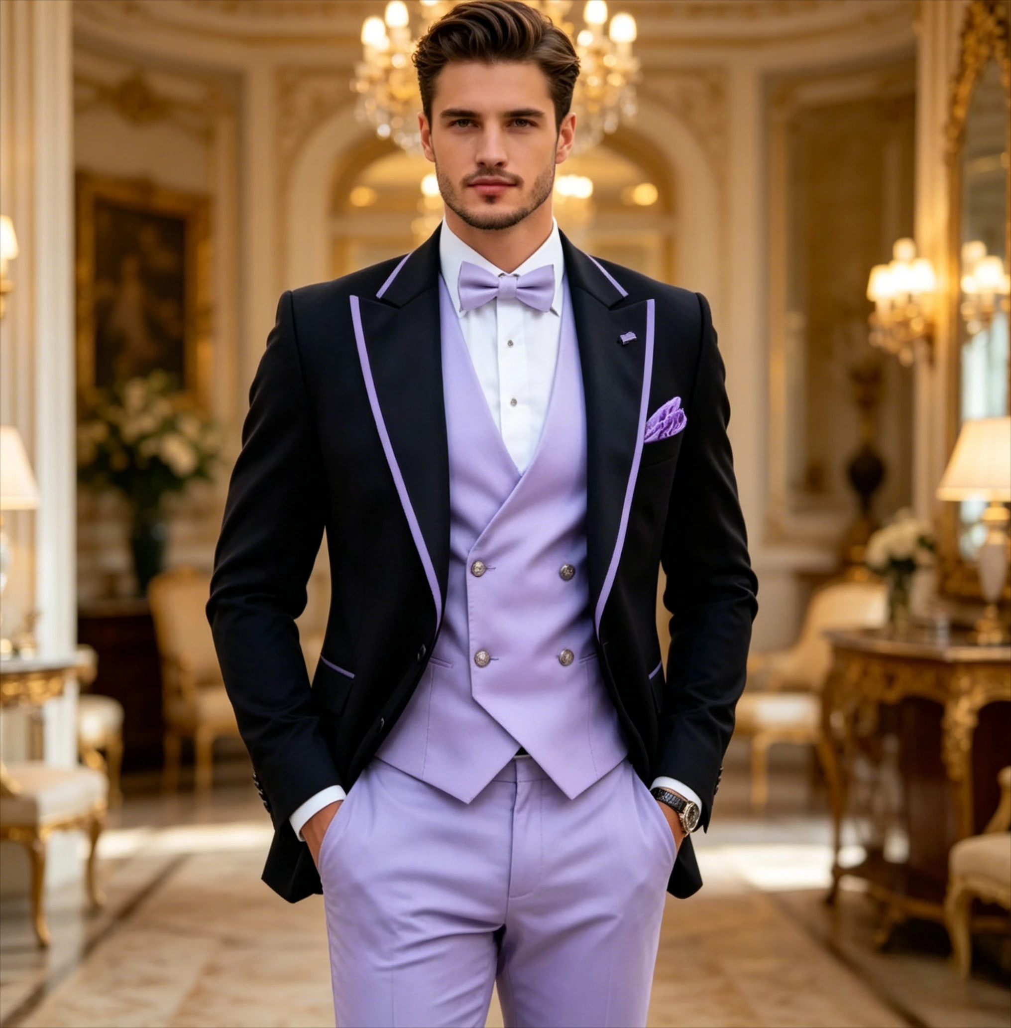 New Black And Purple Formal Business Men Suit Groom Groomsman Wedding Party Prom Male Tuxedos 3 Piece Set Blazer Vest Pants
New Black And Purple Formal Business Men Suit Groom Groomsman Wedding Party Prom Male Tuxedos 3 Piece Set Blazer Vest Pants