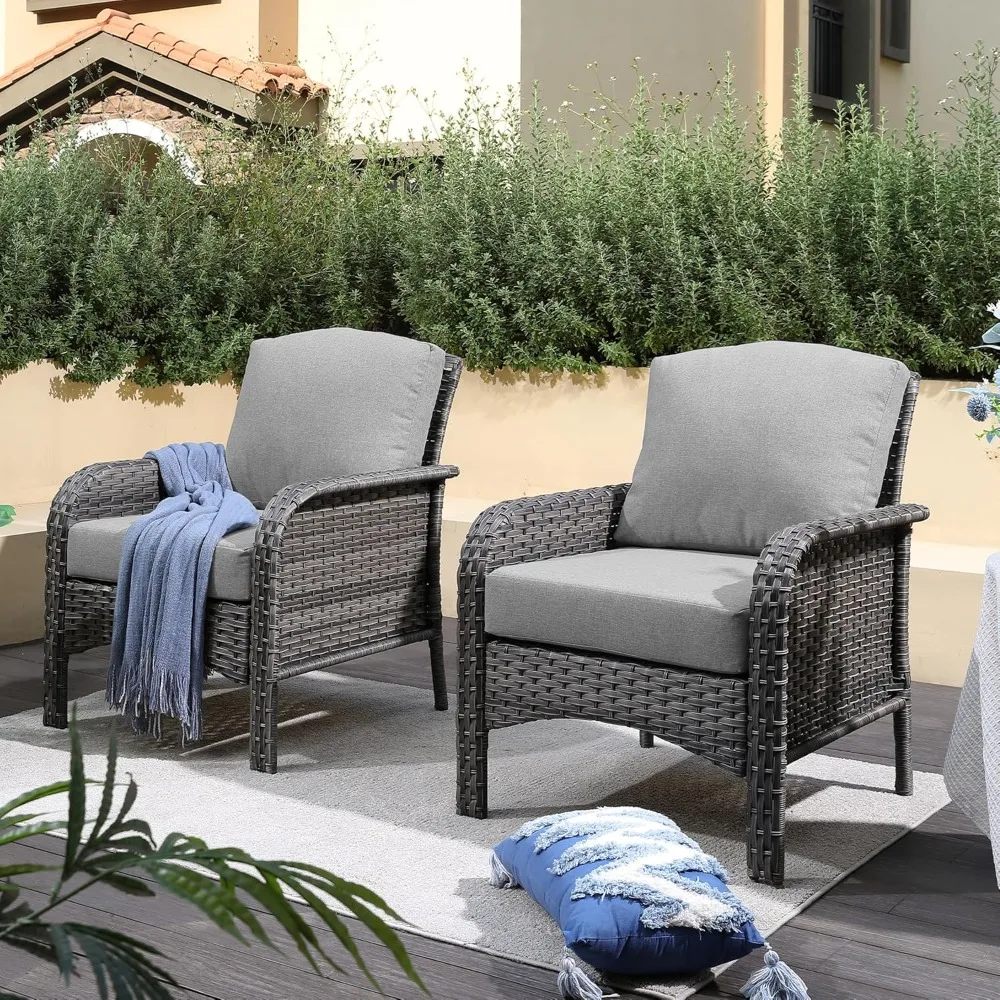 2 Pack Wicker Patio Furniture Chairs,Outdoor Rattan Chairs with Armrest Support 250 lb,Dark Gray
2 Pack Wicker Patio Furniture Chairs,Outdoor Rattan Chairs with Armrest Support 250 lb,Dark Gray