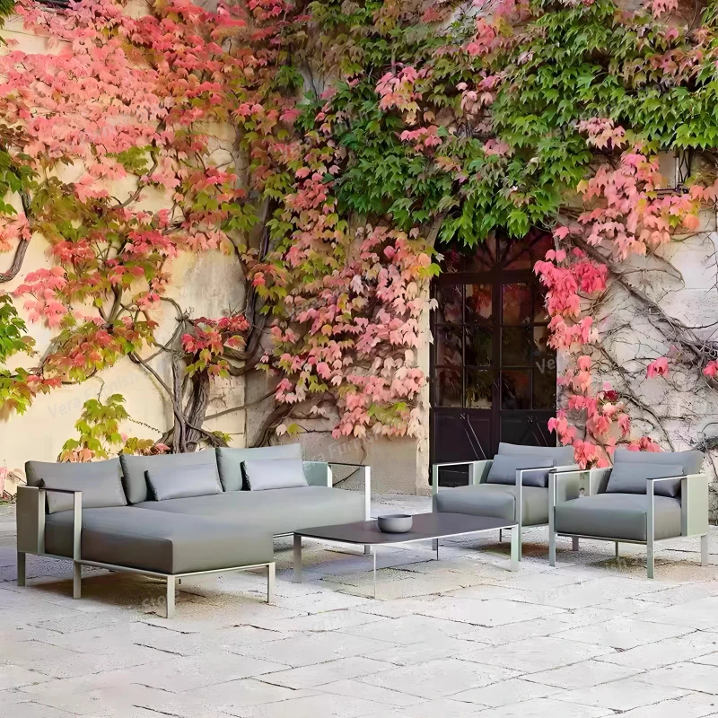 Outdoor Patio Garden Sofas Lawn Cushion Balcony Modern Garden Sofas Nordic Stainless Steel Furniture Divano Di Giardino MHHYSF
Outdoor Patio Garden Sofas Lawn Cushion Balcony Modern Garden Sofas Nordic Stainless Steel Furniture Divano Di Giardino MHHYSF