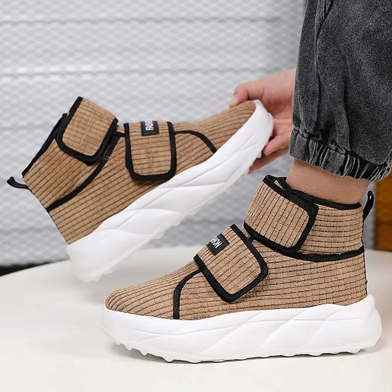 Autumn Fashion High-top Men Cotton Shoes Trendy Comfortable Sports Casual Shoes Simple Thick Sole Non-Slip Male Outdoor Footwear
Autumn Fashion High-top Men Cotton Shoes Trendy Comfortable Sports Casual Shoes Simple Thick Sole Non-Slip Male Outdoor Footwear