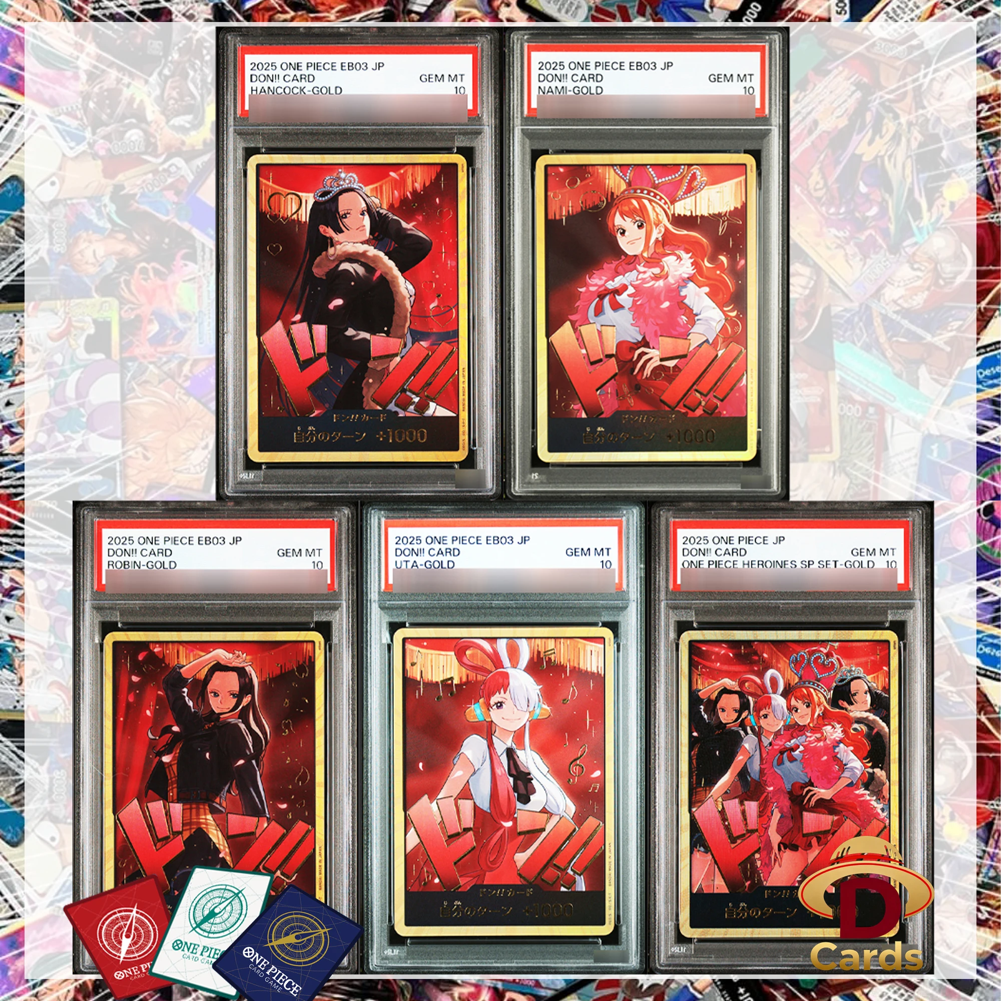 Don!! Card One Piece One Piece EB03-Heroines Edition SP SET-Gold Series Gem Mt10 Card Collectibles Game Anime Proxy Cards JPN
Don!! Card One Piece One Piece EB03-Heroines Edition SP SET-Gold Series Gem Mt10 Card Collectibles Game Anime Proxy Cards JPN