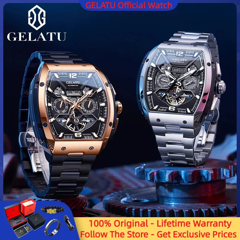 GELATU 6013 Luxury Men Hollow Automatic Mechanical Watch Waterproof Multi functional Original Men Watch Formal Watch Reloj
GELATU 6013 Luxury Men Hollow Automatic Mechanical Watch Waterproof Multi functional Original Men Watch Formal Watch Reloj