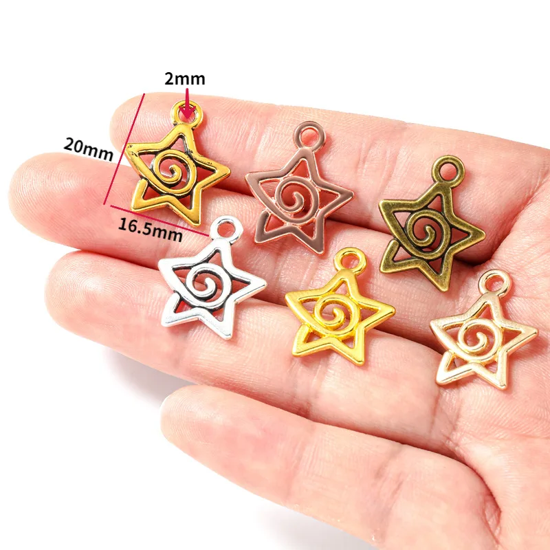 50pcs Star Charms for Bracelet Earring Necklace Pendants DIY Handmade Jewelry Accessories Making 16.5*20mm
50pcs Star Charms for Bracelet Earring Necklace Pendants DIY Handmade Jewelry Accessories Making 16.5*20mm