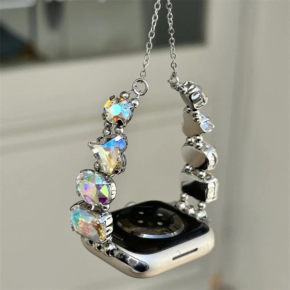 Ремешок лазерный для Apple Watch 9 8 7 6 5 4 3 2 SE, роскошный красочный браслет с экзотическими бриллиантами, Ультраэластичный браслет для iWatch 41 мм 49 45 42 40 38
Ремешок лазерный для Apple Watch 9 8 7 6 5 4 3 2 SE, роскошный красочный браслет с экзотическими бриллиантами, Ультраэластичный браслет для iWatch 41 мм 49 45 42 40 38