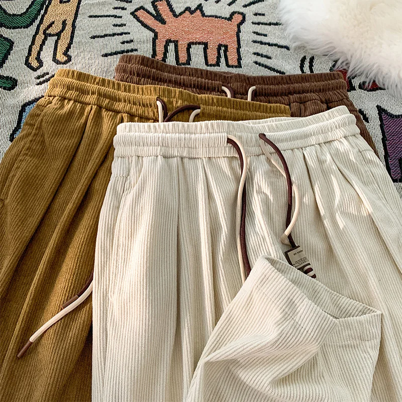 Men's Retro Loose Straight Leg Corduroy Casual Pants Faionable All-Match Korean Brand Drapey Trendy High Waist Long Pants
Men's Retro Loose Straight Leg Corduroy Casual Pants Faionable All-Match Korean Brand Drapey Trendy High Waist Long Pants