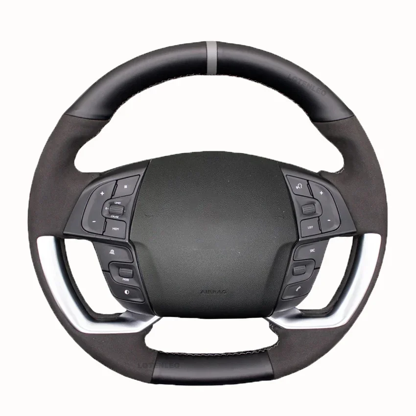 Black Faux Leather Suede Car Steering Wheel Cover For Citroen Grand C4 Picasso SpaceTourer 2013-2022
Black Faux Leather Suede Car Steering Wheel Cover For Citroen Grand C4 Picasso SpaceTourer 2013-2022