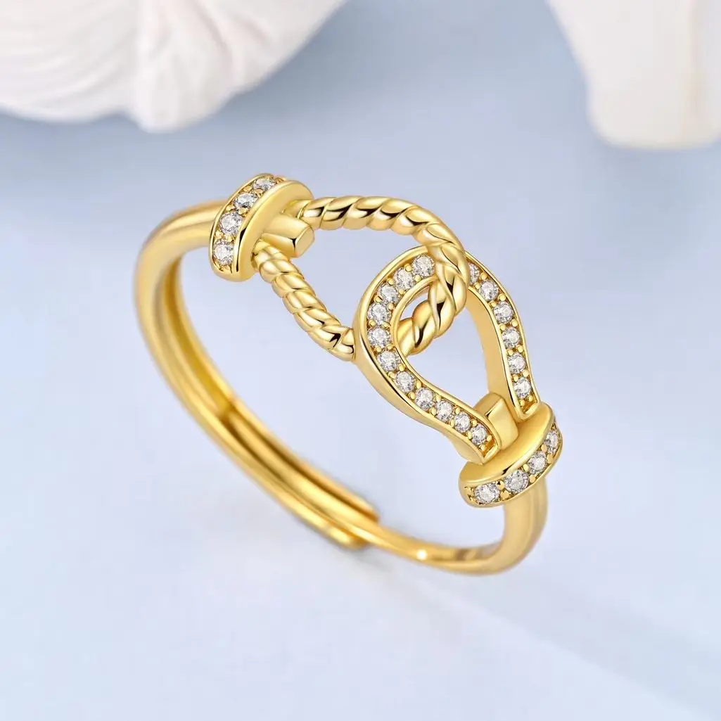 925 Silver Open Ring Gold Color Horseshoe Finger Ring For Woman Trendy Original Jewelry
925 Silver Open Ring Gold Color Horseshoe Finger Ring For Woman Trendy Original Jewelry