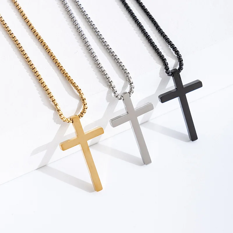 Men's stainless steel smooth cross necklace long cross pendant daily personality versatile necklace
Men's stainless steel smooth cross necklace long cross pendant daily personality versatile necklace
