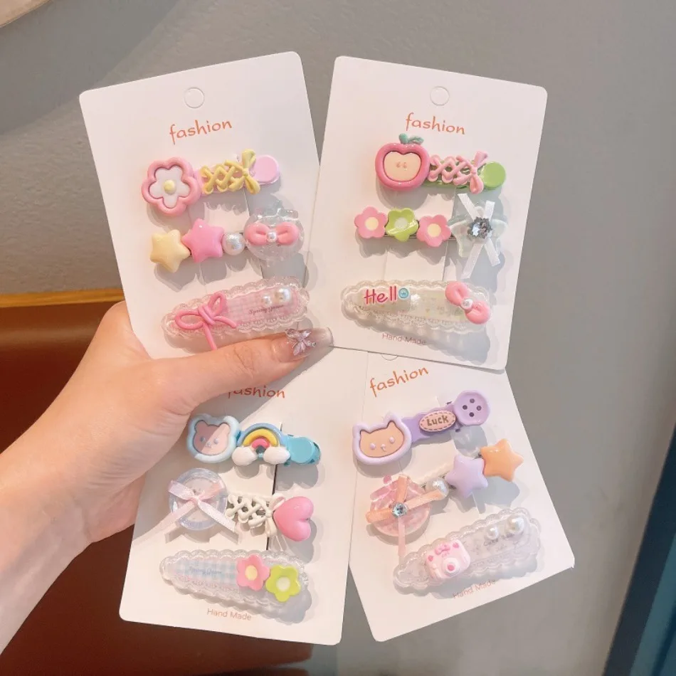 Girls Cute Cartoon Hair Clips Set with Flower Apple Star and Hello Designs Lace Barrettes for Kids Daily Wear and Party ZX07
Girls Cute Cartoon Hair Clips Set with Flower Apple Star and Hello Designs Lace Barrettes for Kids Daily Wear and Party ZX07