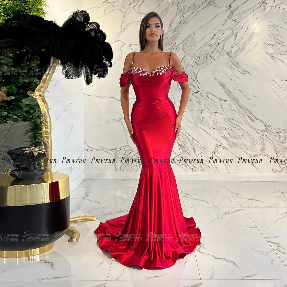 Elegant Women's Dresses for Party 2023 Wedding Long Mermaid Sweep Train Sweetheart Shiny Bead Straps Prom Gowns Custom Made
Elegant Women's Dresses for Party 2023 Wedding Long Mermaid Sweep Train Sweetheart Shiny Bead Straps Prom Gowns Custom Made