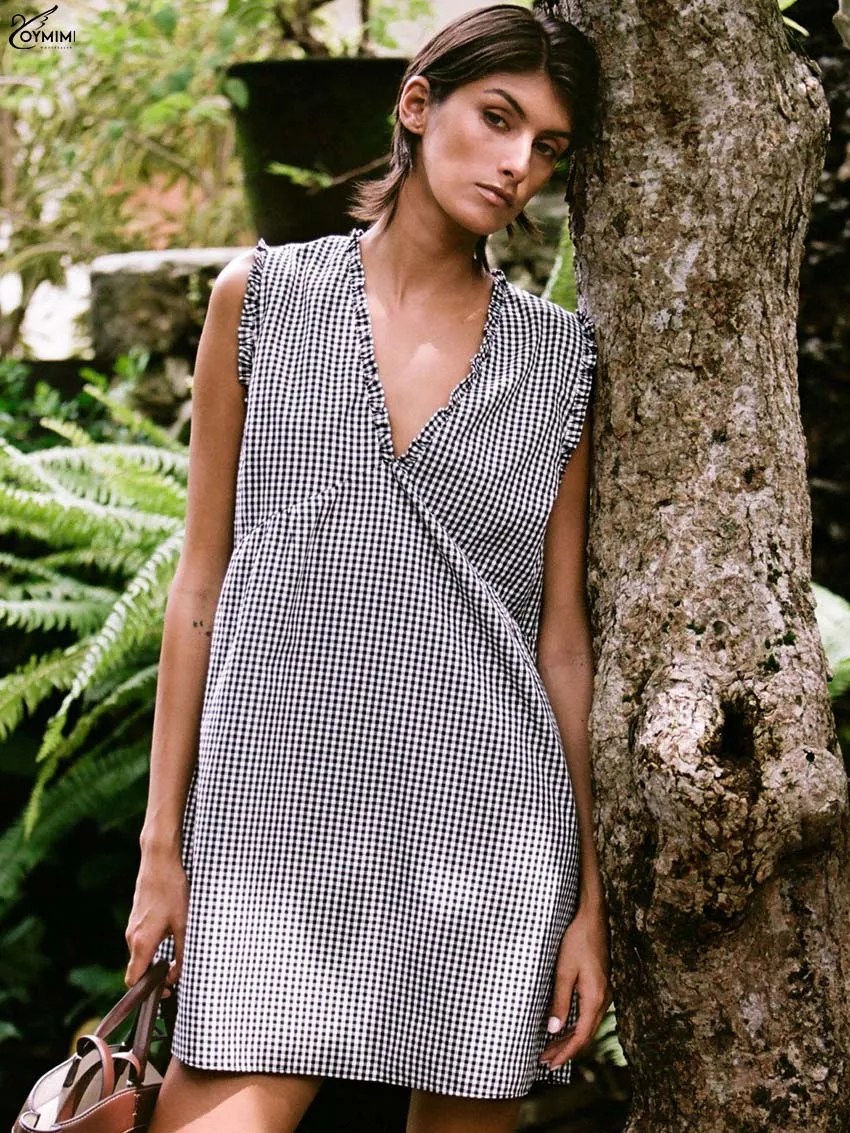 Oymimi Fashion Black Print Womens Dresses Eleagnt Deep V-Neck Sleeveless Dresses Autumn Casual Loose Mini Dress Female Clothing
Oymimi Fashion Black Print Womens Dresses Eleagnt Deep V-Neck Sleeveless Dresses Autumn Casual Loose Mini Dress Female Clothing