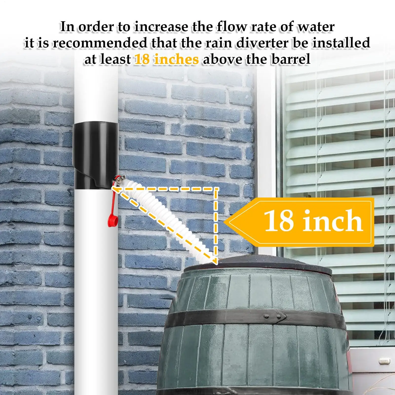 Rain Water Collection System Yard Gutter Drain with Hose Rainwater Collector for Downspout Watering Roof Water Harvesting
Rain Water Collection System Yard Gutter Drain with Hose Rainwater Collector for Downspout Watering Roof Water Harvesting