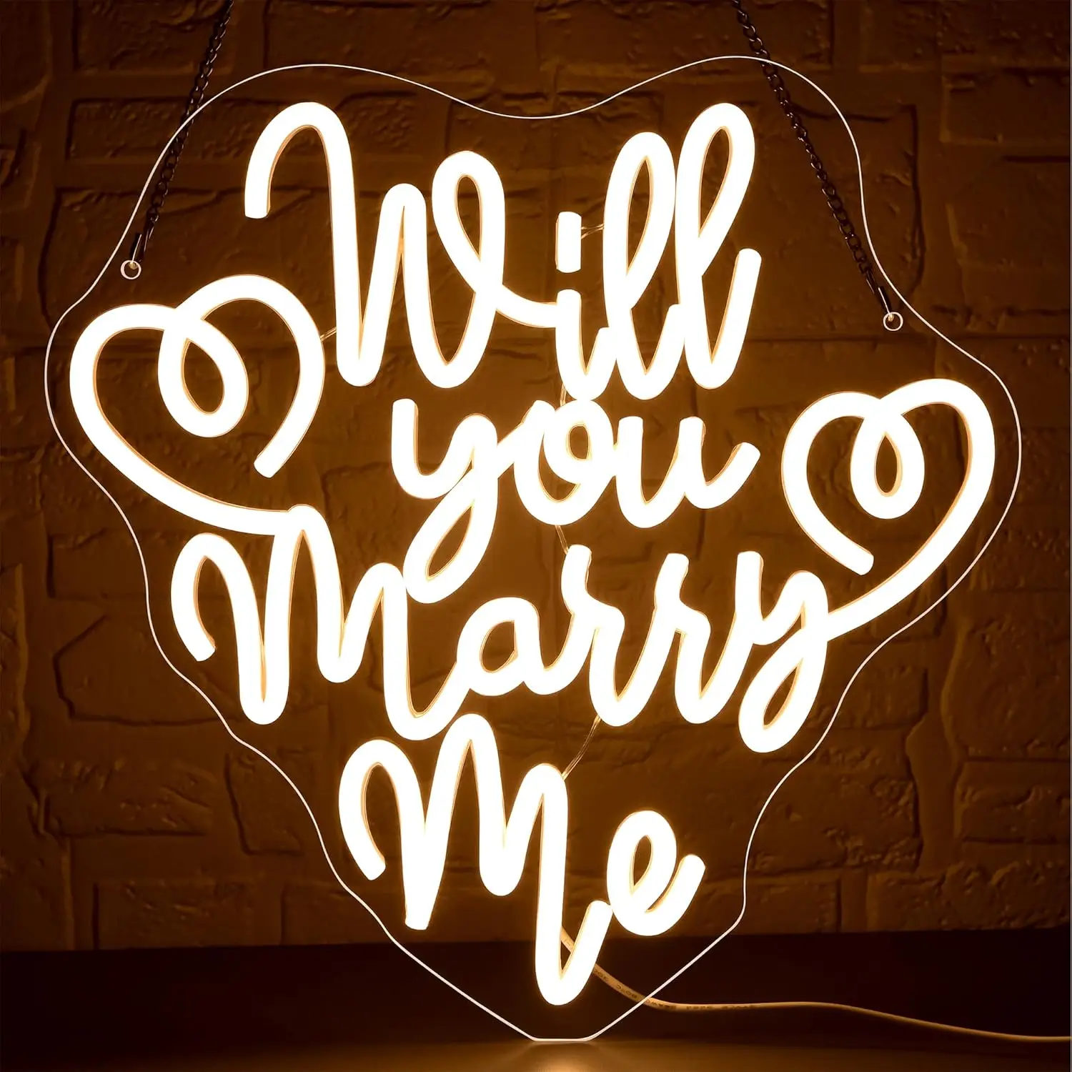Неоновая вывеска Will You Marry Me с регулируемой яркостью, светодиодная подсветка, настенный декор для предложения, свадьба, помолвка, день Святого Валентина, подруга
Неоновая вывеска Will You Marry Me с регулируемой яркостью, светодиодная подсветка, настенный декор для предложения, свадьба, помолвка, день Святого Валентина, подруга