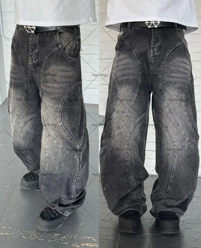Harajuku Personalized Striped Fashion Loose Jeans Men Y2K Retro Casual Versatile Oversized Straight Wide-leg Pants Women
Harajuku Personalized Striped Fashion Loose Jeans Men Y2K Retro Casual Versatile Oversized Straight Wide-leg Pants Women