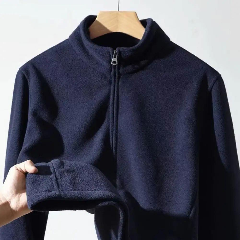 Men Zip-up Jacket Men's Double-sided Fleece Windbreaker Jacket with Zip Thick Winter Outerwear for Sports Office Warm Solid
Men Zip-up Jacket Men's Double-sided Fleece Windbreaker Jacket with Zip Thick Winter Outerwear for Sports Office Warm Solid