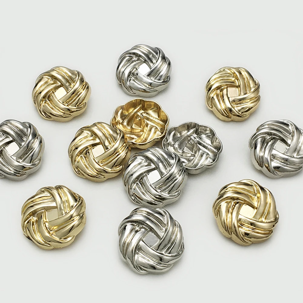 10pcs Vintage Braided Cable Knot Metal Buttons for Coat/Sweater/Cardigan DIY, Irregular Fashion Buttons (12/17/22mm) Gold Silver
10pcs Vintage Braided Cable Knot Metal Buttons for Coat/Sweater/Cardigan DIY, Irregular Fashion Buttons (12/17/22mm) Gold Silver