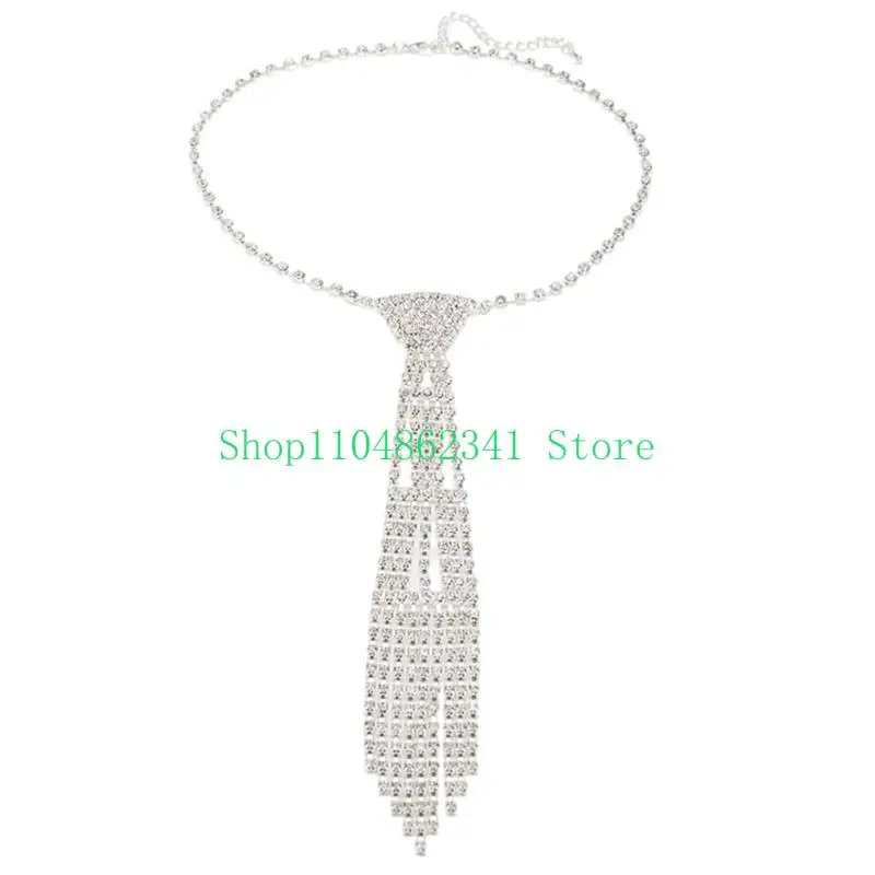 652F Necktie Necklace with Eye-catching Full Rhinestones for Fashionable Individual
652F Necktie Necklace with Eye-catching Full Rhinestones for Fashionable Individual