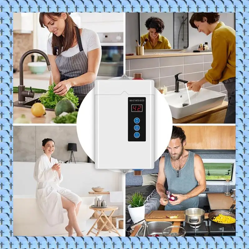 US Plug,3000W Tankless Water Heater Electric,Instant Hot Water Heater With Remote Control, LCD Touch Screen Water Heat-C Durable
US Plug,3000W Tankless Water Heater Electric,Instant Hot Water Heater With Remote Control, LCD Touch Screen Water Heat-C Durable