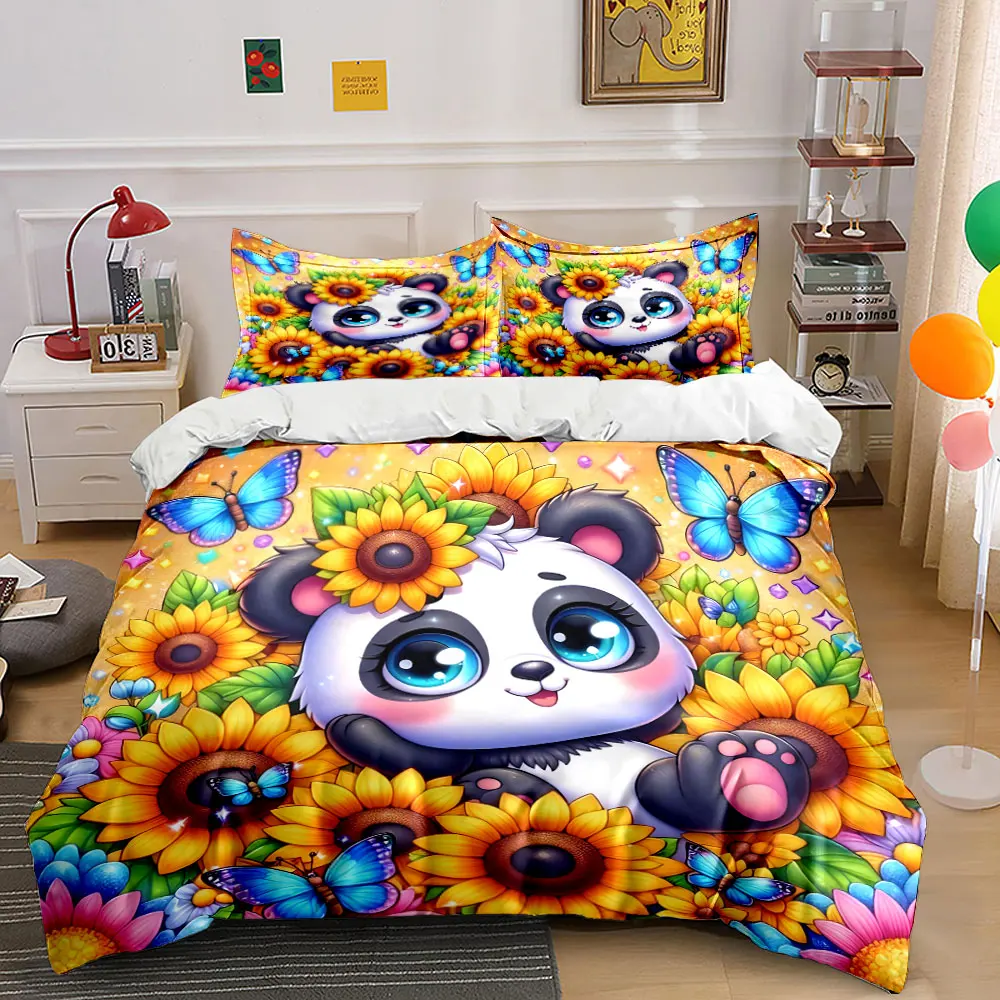 Adorable Panda Floral Set For Decor Exquisite three-piece bedding set gift for kids and adults
Adorable Panda Floral Set For Decor Exquisite three-piece bedding set gift for kids and adults