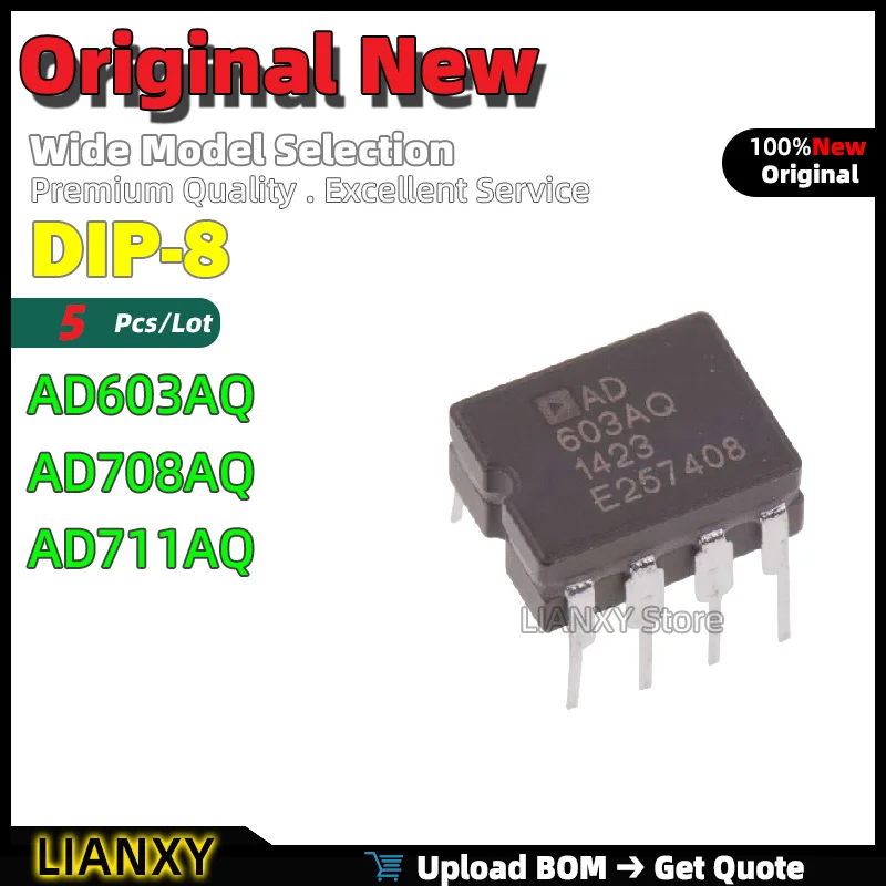 5pcs DIP-8 AD603AQ AD708AQ AD711AQ Operational Amplifier New Original
5pcs DIP-8 AD603AQ AD708AQ AD711AQ Operational Amplifier New Original