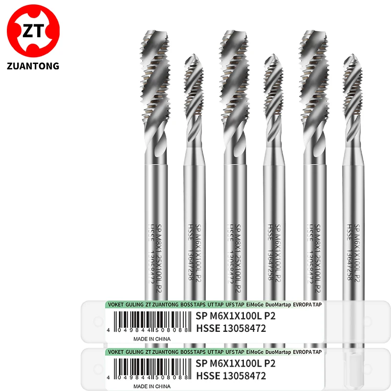 Машинные резьбонарезные метчики ZUANTONG HSSE-M35 JIS Standard с длинным хвостовиком 80, 100, 120, 150 мм, спиральные, с канавками, M2, M3, M4, M5, M6, M8, M10
Машинные резьбонарезные метчики ZUANTONG HSSE-M35 JIS Standard с длинным хвостовиком 80, 100, 120, 150 мм, спиральные, с канавками, M2, M3, M4, M5, M6, M8, M10