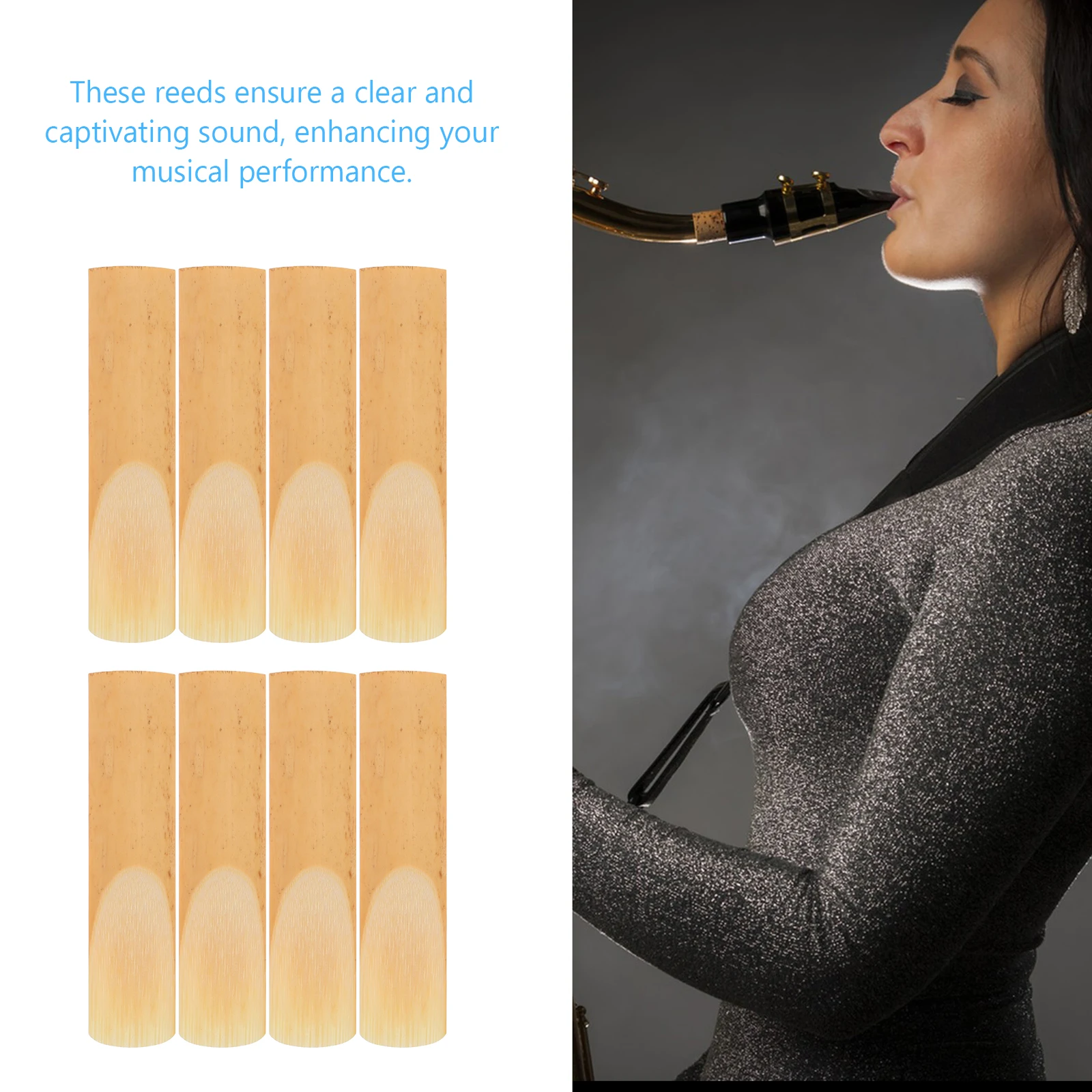 20Pcs Alto Saxophone Reeds 2.5 Strength Pack for Beginners Players Practice Music Instruments Accessories Saxophone Cane Reeds
20Pcs Alto Saxophone Reeds 2.5 Strength Pack for Beginners Players Practice Music Instruments Accessories Saxophone Cane Reeds