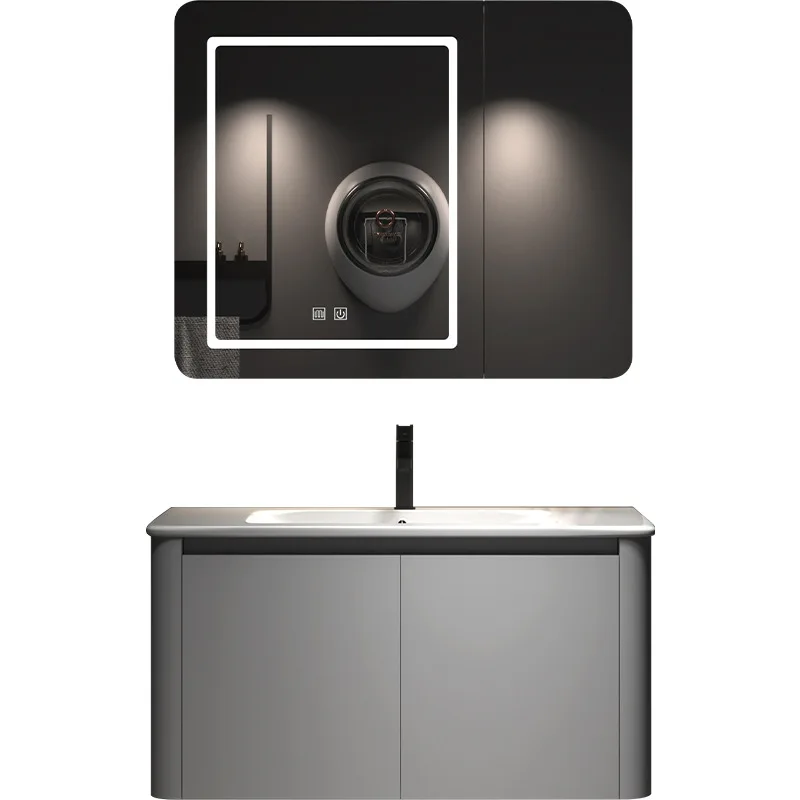 New space aluminum bathroom cabinet combination, bathroom wash basin mirror cabinet
New space aluminum bathroom cabinet combination, bathroom wash basin mirror cabinet