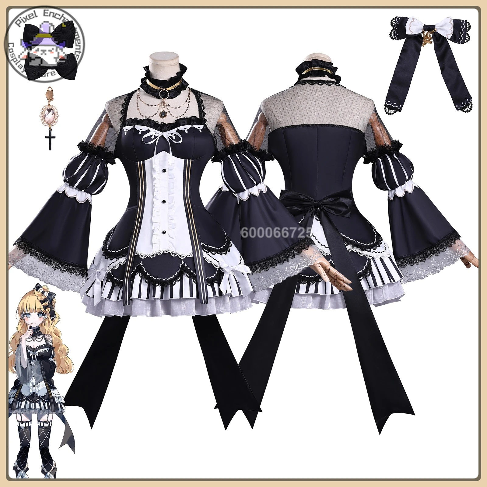 Anime Magical Girl's Witch Trial Saeki Miria Cosplay Costume Off-Shoulder Black Sexy Dress Full Set Anime Clothes (Female Adult)
Anime Magical Girl's Witch Trial Saeki Miria Cosplay Costume Off-Shoulder Black Sexy Dress Full Set Anime Clothes (Female Adult)