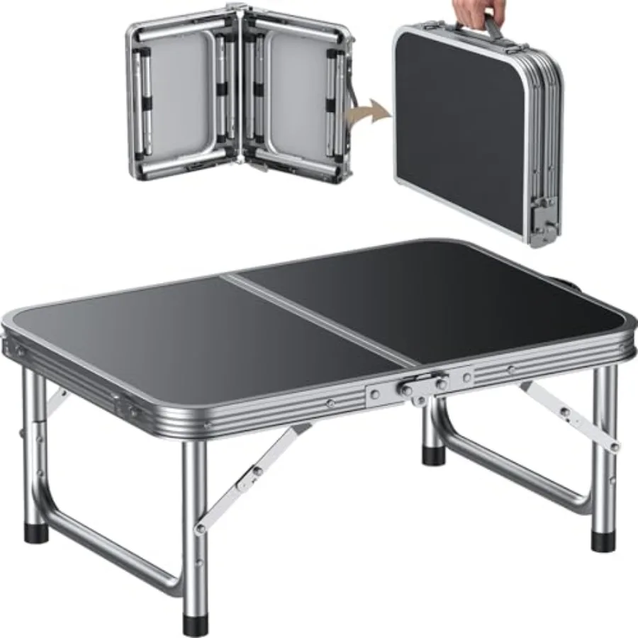 Portable Small Folding Table-Ease of Assembly-3 Heights Adjustable 30/20/10 Inch-23'' L x 16'' W Desktop Size-Stable Camp Table
Portable Small Folding Table-Ease of Assembly-3 Heights Adjustable 30/20/10 Inch-23'' L x 16'' W Desktop Size-Stable Camp Table