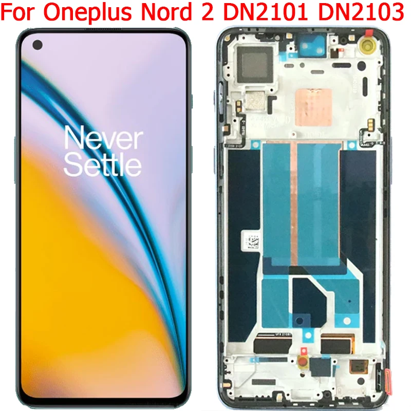 For Oneplus Nord 2 5G Display Amoled LCD Touch Screen With Frame 6.43" Onplus Nord2 DN2101 DN2103 LCD Display Parts
For Oneplus Nord 2 5G Display Amoled LCD Touch Screen With Frame 6.43" Onplus Nord2 DN2101 DN2103 LCD Display Parts