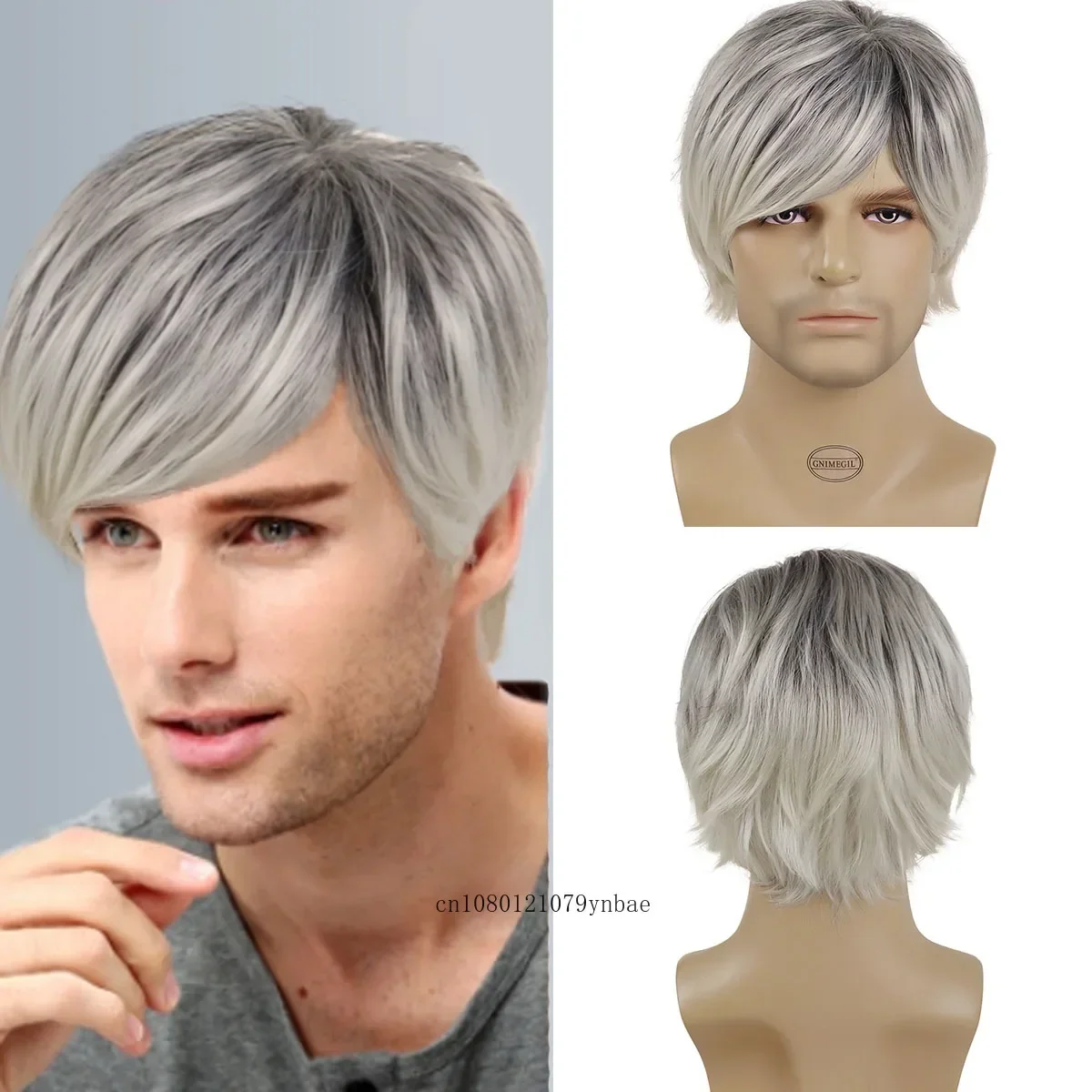 Natural Mix Light Grey Synthetic Wig for Men Short Layered Wigs with Bangs Older Man Hair Replacement Wig Daily Party Costume
Natural Mix Light Grey Synthetic Wig for Men Short Layered Wigs with Bangs Older Man Hair Replacement Wig Daily Party Costume