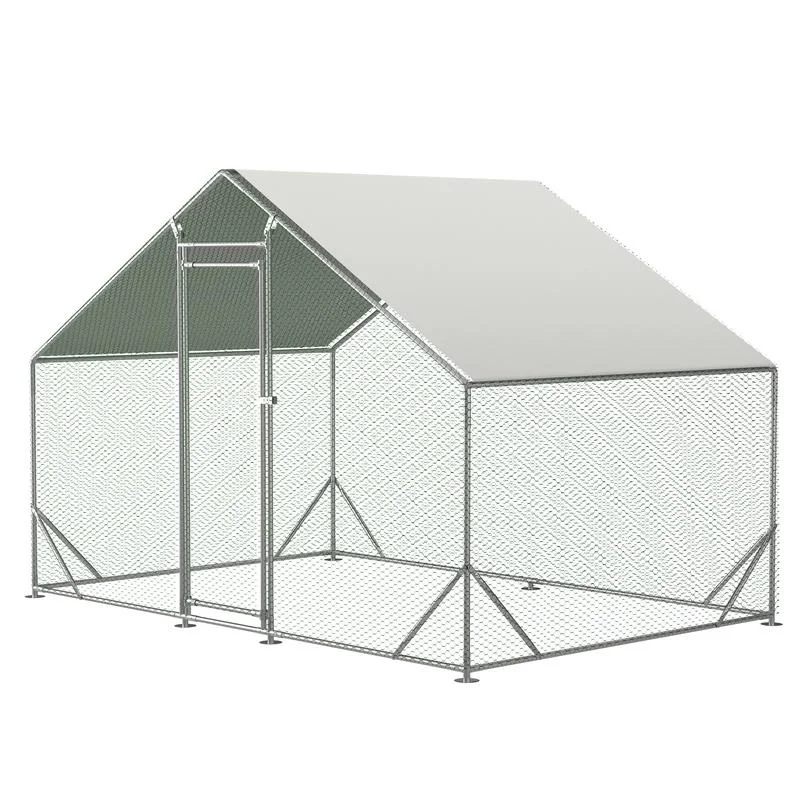 Walk-in Metal Chicken Coop with Waterproof UV-Resistant Cover, Galvanized Wire Poultry Pen for Chickens, Rabbits, Ducks (10' L x 6.6' W x 6.56' H)
Walk-in Metal Chicken Coop with Waterproof UV-Resistant Cover, Galvanized Wire Poultry Pen for Chickens, Rabbits, Ducks (10' L x 6.6' W x 6.56' H)