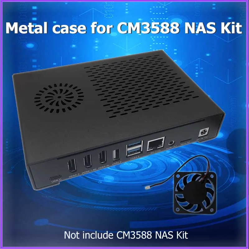 FriendlyELEC CM3588 NAS Kit Aluminum Case RK3588 CPU Board Metal Shell Optional Coolling Fan for CM3588 Plus kit
FriendlyELEC CM3588 NAS Kit Aluminum Case RK3588 CPU Board Metal Shell Optional Coolling Fan for CM3588 Plus kit