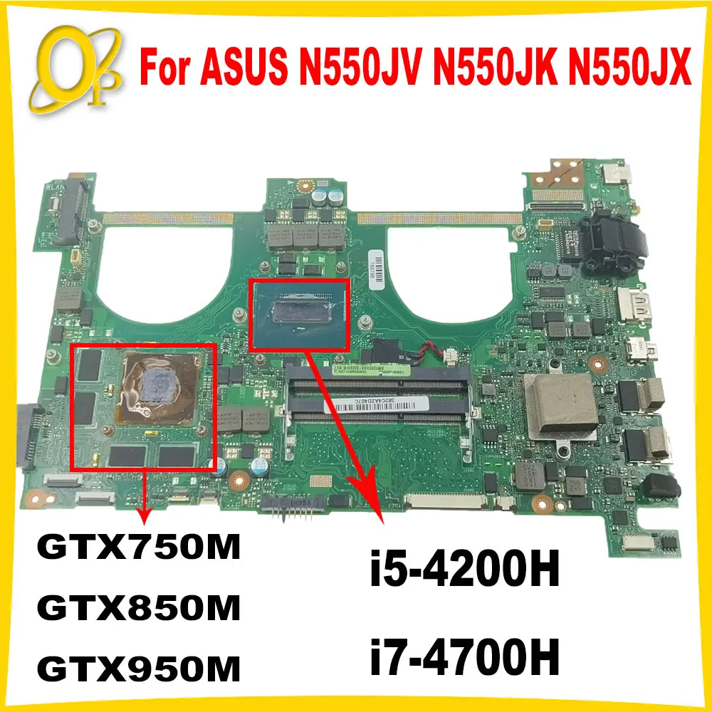 Материнская плата N550JV для ASUS N550JK N550JX G550JK G550JX, материнская плата для ноутбука i5-4200H i7-4700H CPU GT750M GTX850M GTX950M GPU DDR3
Материнская плата N550JV для ASUS N550JK N550JX G550JK G550JX, материнская плата для ноутбука i5-4200H i7-4700H CPU GT750M GTX850M GTX950M GPU DDR3