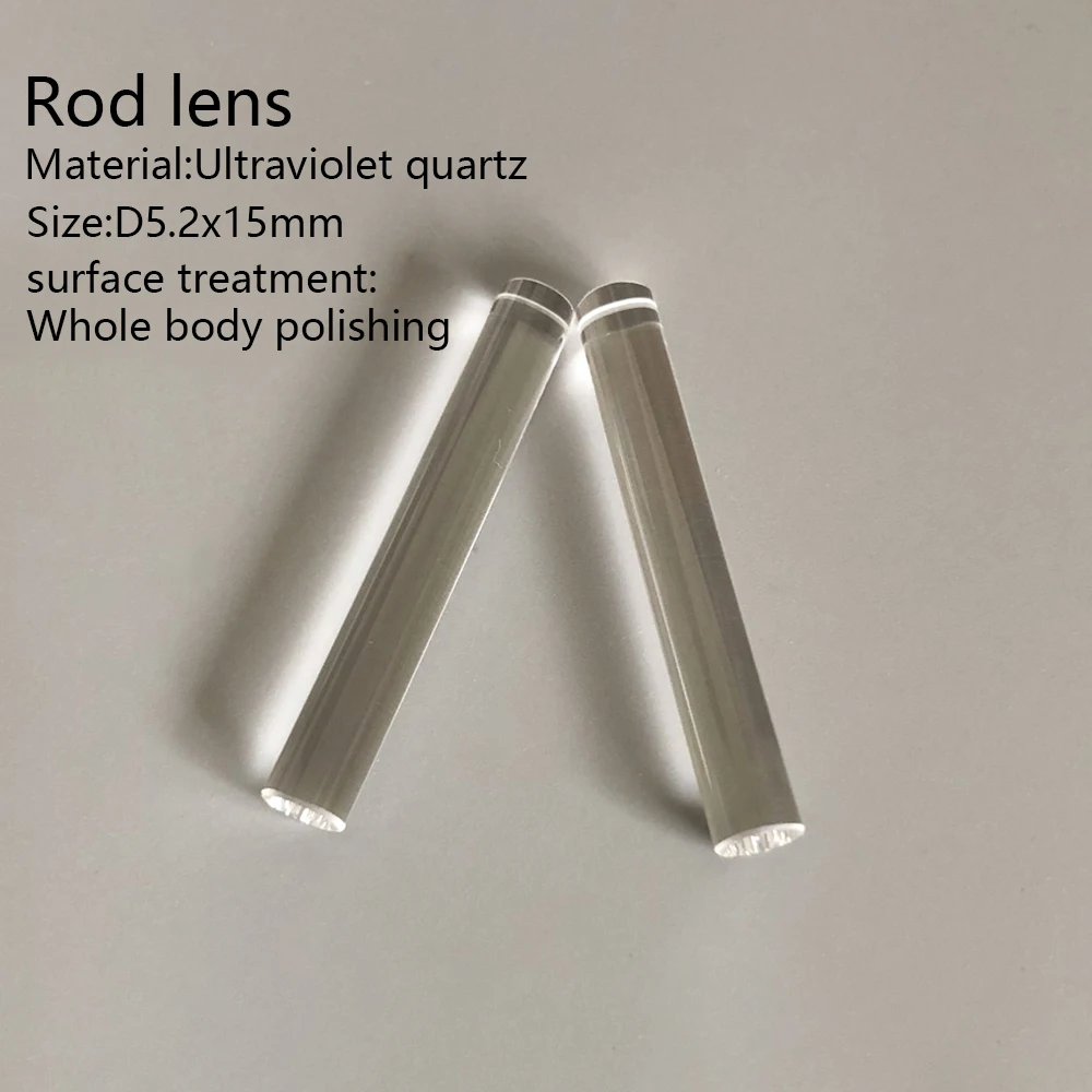 Rod lens Light guide rod D5.2x15mm UV quartz material JGS2 Whole body polishing Point light to line light Ultraviolet band
Rod lens Light guide rod D5.2x15mm UV quartz material JGS2 Whole body polishing Point light to line light Ultraviolet band