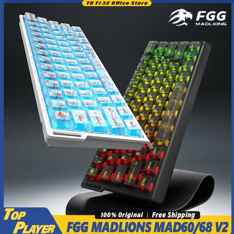 FGG Madlions MAD60 MAD68V2 Gaming Keyboard Magnetic Switch 8K Polling Rate 0.001mm RT 0.125ms Latency RGB Dual Light Keyboard
FGG Madlions MAD60 MAD68V2 Gaming Keyboard Magnetic Switch 8K Polling Rate 0.001mm RT 0.125ms Latency RGB Dual Light Keyboard