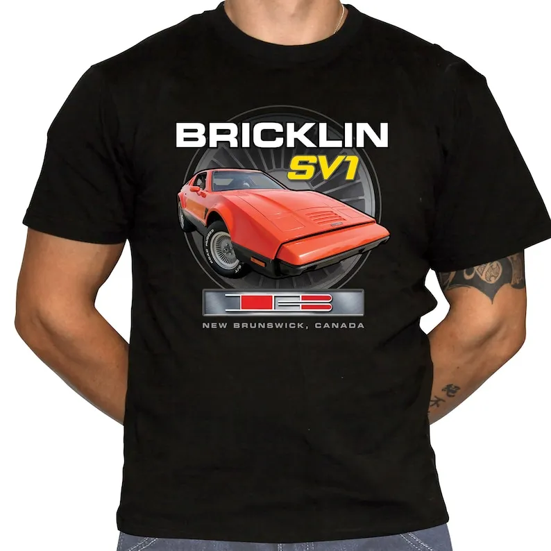 Bricklin T-ShirtBricklin SV1Defunct Sportcar ManufacturerCult Classic Car100% Preshrunk Cotton T-Shirt
Bricklin T-ShirtBricklin SV1Defunct Sportcar ManufacturerCult Classic Car100% Preshrunk Cotton T-Shirt