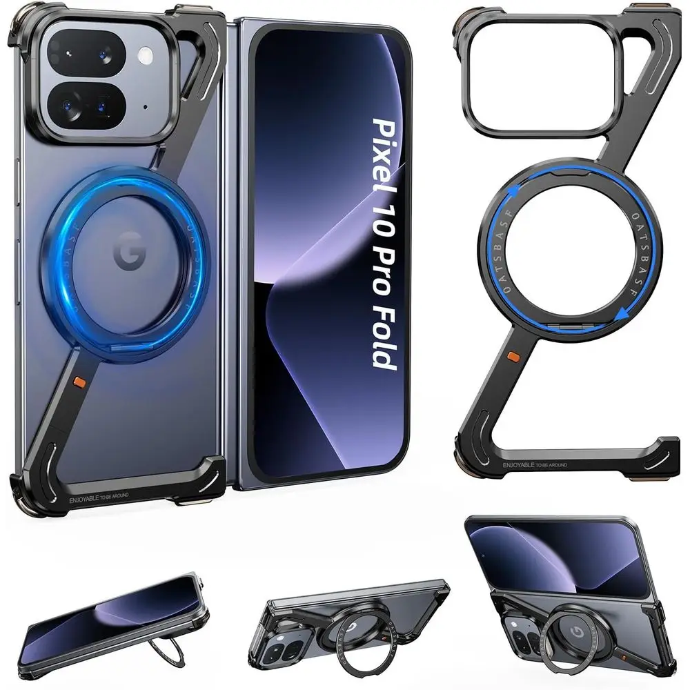 Aluminum Military-Grade 360° Rotating Kickstand Case for Google Pixel 10 Pro Fold - Black Shockproof Protective Cover
Aluminum Military-Grade 360° Rotating Kickstand Case for Google Pixel 10 Pro Fold - Black Shockproof Protective Cover