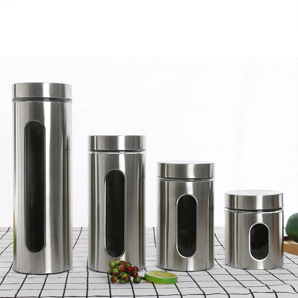 Airtight Food Storage Containers Kitchen Steel Sealed Canisters for Grains Snacks Nuts Preservation
Airtight Food Storage Containers Kitchen Steel Sealed Canisters for Grains Snacks Nuts Preservation