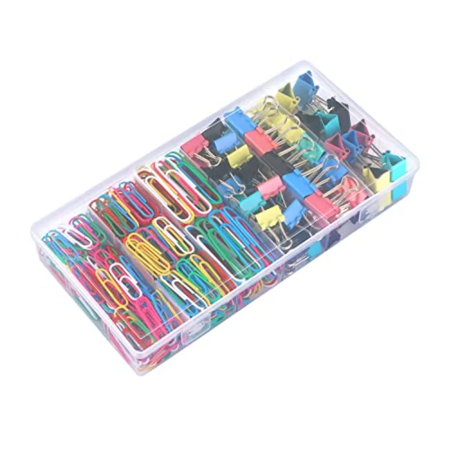 Paper Clips Binder Clips, 400 Pcs Colored Office Clips Set, Assorted Sizes Colored Paper Clips and Binder Clips Set Great for D
Paper Clips Binder Clips, 400 Pcs Colored Office Clips Set, Assorted Sizes Colored Paper Clips and Binder Clips Set Great for D