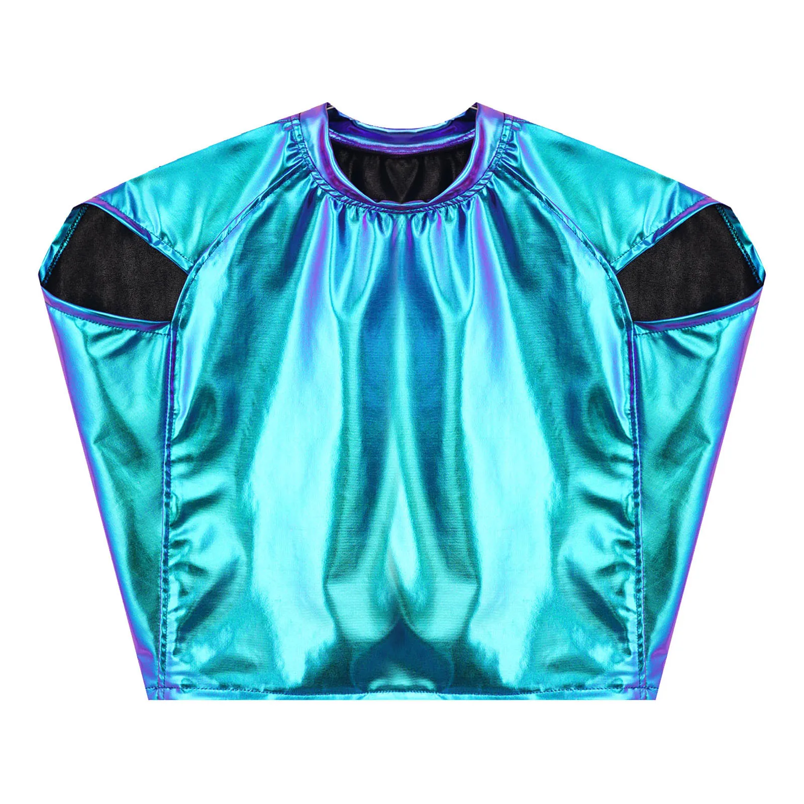 Kids Girls Boys Jazz Dance Top Tee Shiny Metallic Cap Sleeve Round Neck T-Shirt Hip-hop Cheerleading Dance Performance Costume
Kids Girls Boys Jazz Dance Top Tee Shiny Metallic Cap Sleeve Round Neck T-Shirt Hip-hop Cheerleading Dance Performance Costume