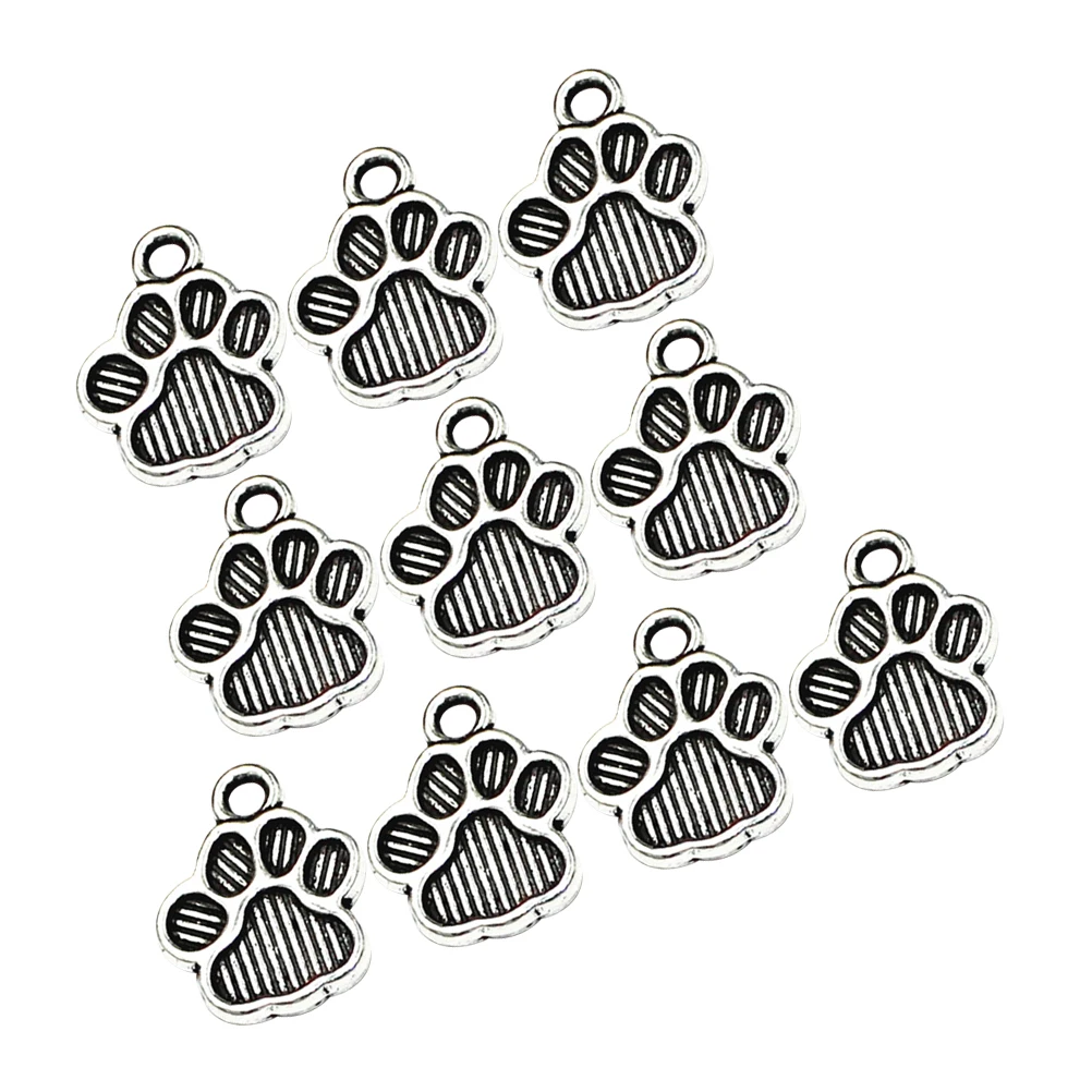 100 Pcs Alloy Dog Footprint Pendant Charms for DIY Jewelry Making Bracelet Necklace Crafts Pet Theme Accessories
100 Pcs Alloy Dog Footprint Pendant Charms for DIY Jewelry Making Bracelet Necklace Crafts Pet Theme Accessories