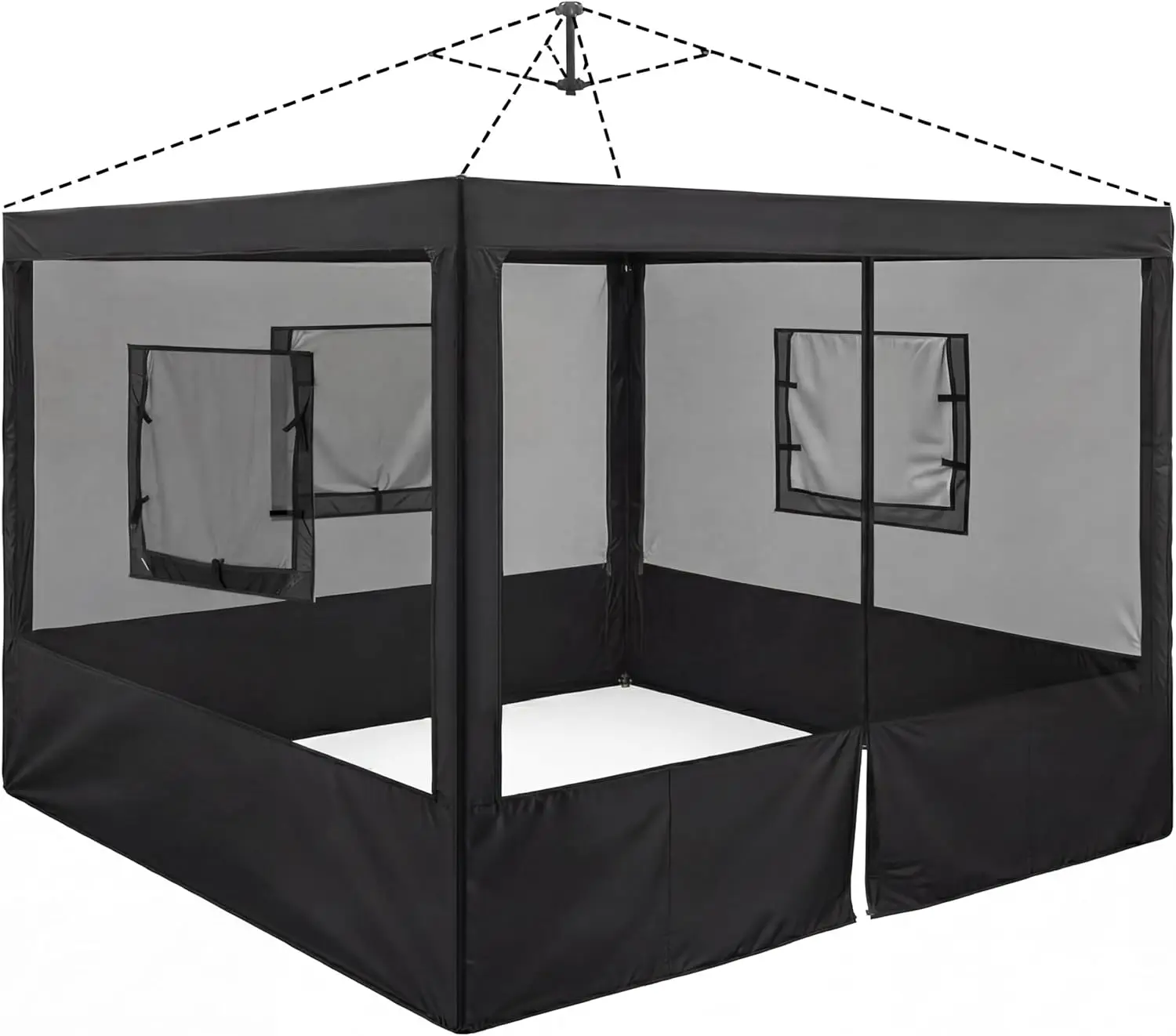 Black 4 Pcs Food Booth Sidewall Kit for 10' x 10' Canopy Tent, Food Service Insect Proof Mesh Sidewall Kit with Roll-up Servi
Black 4 Pcs Food Booth Sidewall Kit for 10' x 10' Canopy Tent, Food Service Insect Proof Mesh Sidewall Kit with Roll-up Servi