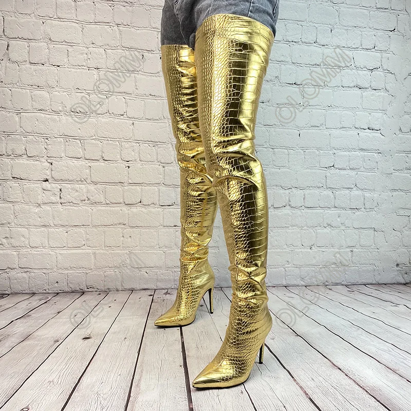 Olomm Women Crotch Boots Back Zipper Sexy Stiletto Heels Pointed Toe Gold Black Silver Party Shoes Ladies Plus Size 35-47
Olomm Women Crotch Boots Back Zipper Sexy Stiletto Heels Pointed Toe Gold Black Silver Party Shoes Ladies Plus Size 35-47