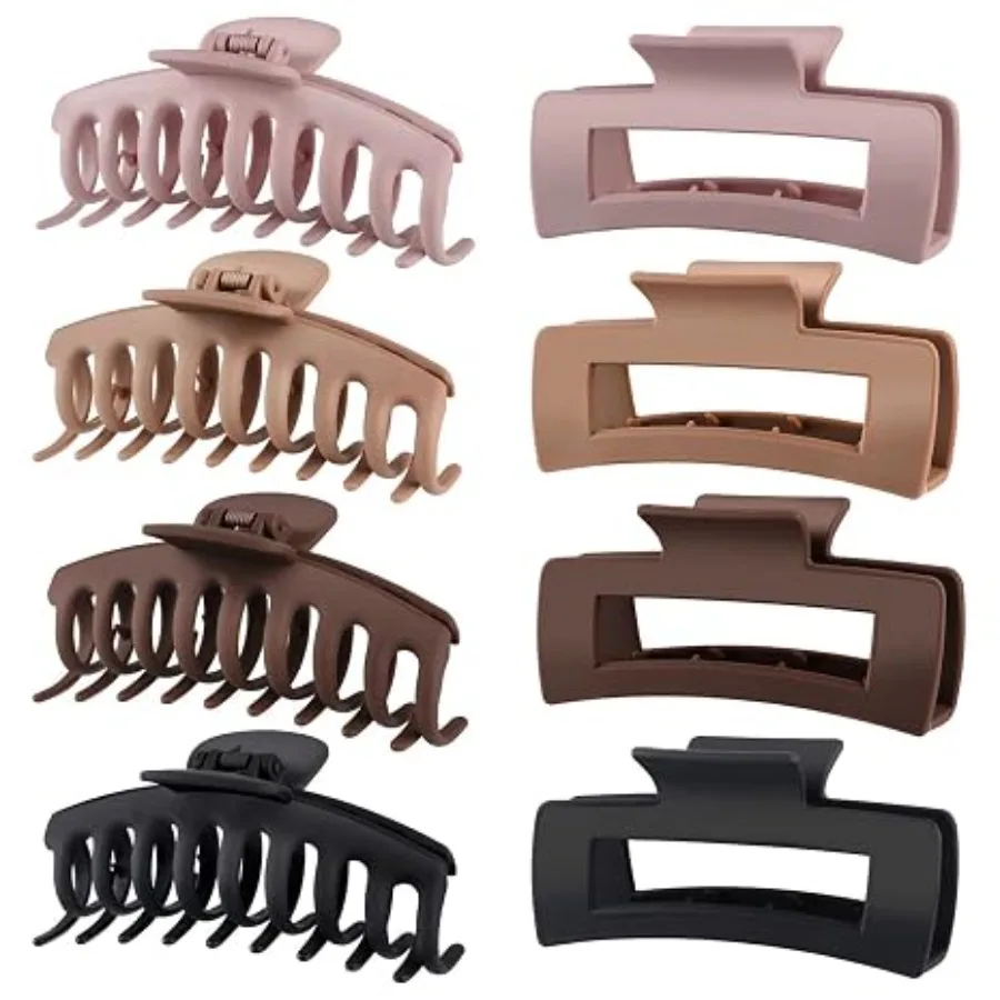 8 Pack Large Claw Clips for Thick Hair – 4.3 Inch Neutral Matte Big Hair Claw Clips for Women – Strong Hold Non-Slip Jumbo Jaw Clips for Curly, Fine & Thin Hair, Assorted B.Black, Brown, Beige, Light Pink
8 Pack Large Claw Clips for Thick Hair – 4.3 Inch Neutral Matte Big Hair Claw Clips for Women – Strong Hold Non-Slip Jumbo Jaw Clips for Curly, Fine & Thin Hair, Assorted B.Black, Brown, Beige, Light Pink