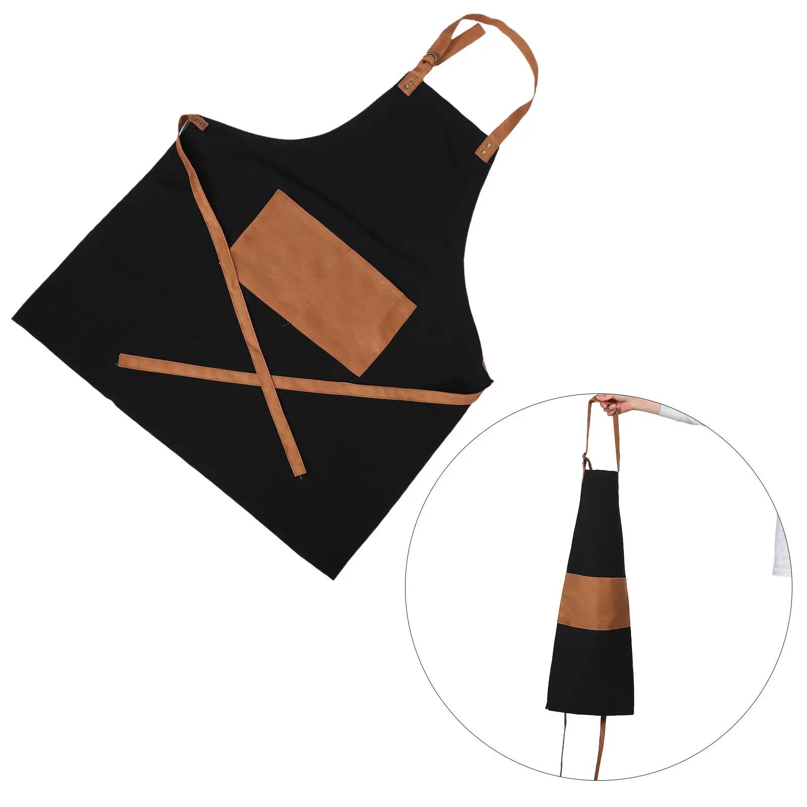 Waterproof Canvas Apron Black Neck Strap Cooking Kitchen Gardening Chef Grilling Dishwashing Full Coverage Wear-Resistant
Waterproof Canvas Apron Black Neck Strap Cooking Kitchen Gardening Chef Grilling Dishwashing Full Coverage Wear-Resistant