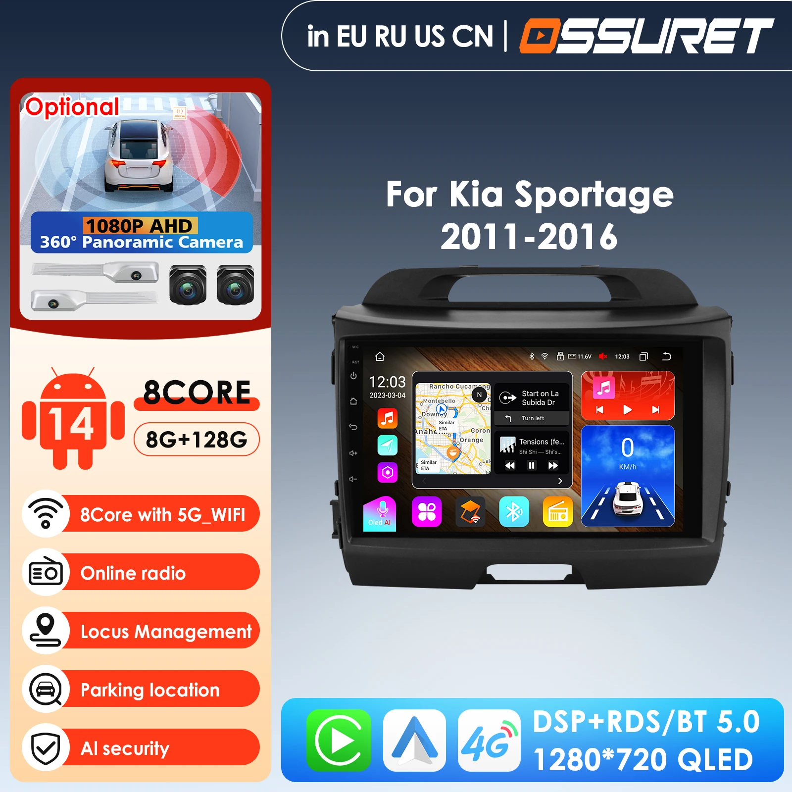 8G+128G AI Voice 2 Din Android Auto Radio For KIA Sportage 3 2010-2016 Carplay Car Multimedia GPS 4G WIFI Autoradio SWC BT RDS
8G+128G AI Voice 2 Din Android Auto Radio For KIA Sportage 3 2010-2016 Carplay Car Multimedia GPS 4G WIFI Autoradio SWC BT RDS